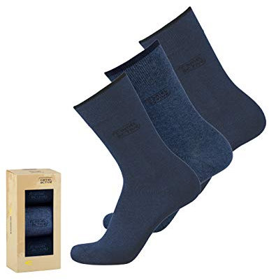 camel active Geschenkbox Herren Socken 3er Pack uni basic dunkel-blau navy, SockSizes:39-42