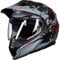 ILM Motorradhelm Herren Damen Motocross Helm Motorcycle Full Face Helmet ATV Dirt Bike ECE Modell-606V,Grau Rot,M