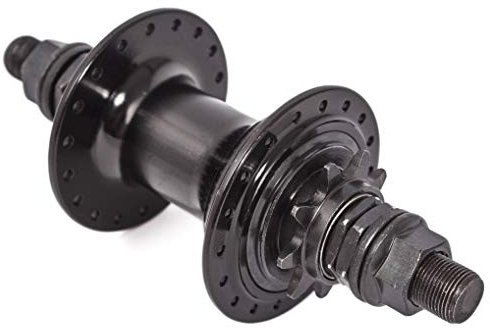 KHE BMX Hinterradnabe Acme 36 Loch 9 Zähne Ritzel 14mm Alu S/B 165mm Achse schwarz nur 606g