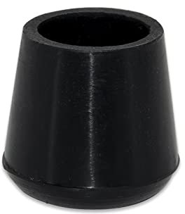 Flyshop 16 pièces 16mm Capuchons de Jambe de Chaise en Silicone Ronds, Capuchons de Protection pour Pieds de Chaise, protecteurs de Sol, antidérapants, Planeurs de Meubles Noirs