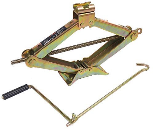 Aim Tools KATSU Scissor Jack 2 Ton Car Jack Car Wind Up Lifting Screw Jack Lift Height 98mm to 420mm for Car Van Vehicles Tyre Repair Changing Tool (Zinc Plated) 161104