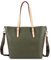 bugatti Ella großer Shopper bag-in-bag für Frauen, Damen-Handtasche Kunstleder, olive