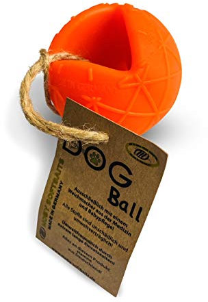 Lasama Moby Dog Ball frei von giftigen Weichmachern und giftigen Inhaltsstoffen Hundeball (Leuchtorange)