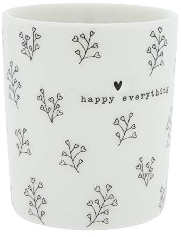 BC Becher Flowers Heart & happy everything Keramikbecher weiss Keramikgeschirr BC Mag Gedeckter Tisch