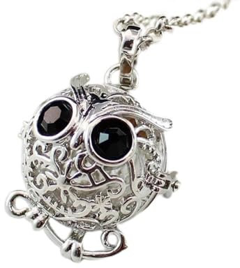 TIANZXS Bronze Eule Medaillon Anhänger Memory Medaillon Urne Schmuck für Esche Glas Eule Medaillon Anhänger Schmuck