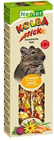 2x DEGU Stick Sunroot Grass/Seeds/Vegetable Rodents Hamster Guinea Pig Mouse Gerbil Pet Specialized Food 115g Supplies Treats