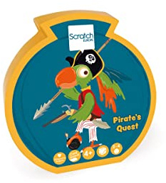 Kinderspiel 4-in-1, Kartenspiel für Kinder ab 4 Jahren, Piratenabenteuer