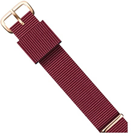 14mm 16mm 18mm 20mm 22mm Nylon Montre Bracelet Or Rose et Argent Boucle Hommes et Femmes Bracelet de Montre, 16mm