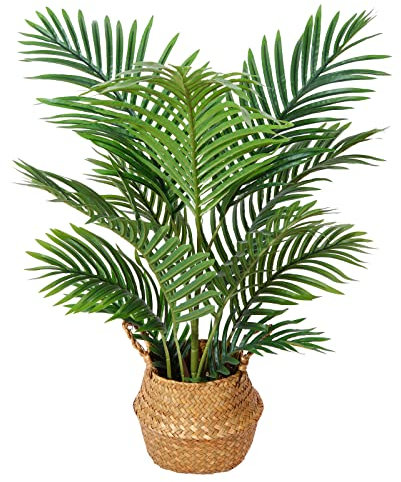 Kazeila Plantas Artificiales Decorativas 90cm Planta Artificial Grande Palmera Artificial Decoracion Interior Hogar Salon Jardin(1Pack)