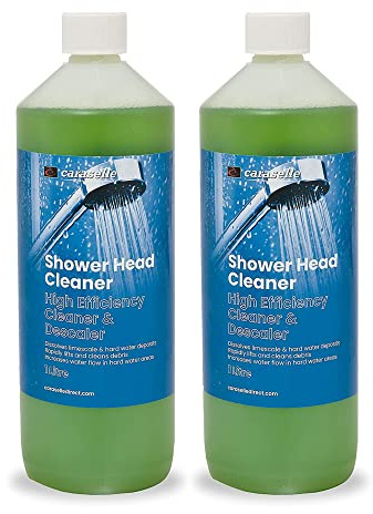 Caraselle Shower Head Cleaner & Descaler - 1L each | Dissolves Limescale & Hard Water Deposits | Disinfectant Formula | High Efficiency | Pack of 2