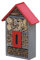 Insektenhotel grau und rot mit FSC ® Mix Credit