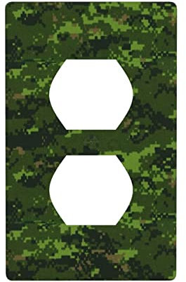 Panneau d'interrupteur imprimé camouflage vert militaire élégant et durable, idéal pour les zones résidentielles et commerciales