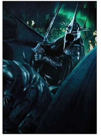 Displate Offiziell Herr der Ringe MetallPoster Magnetische Befestigung Inklusive Lizenziert Bilder Hochwertiges Poster Lord of the Rings Characters - Witch-king of Angmar Poster 45 cm x 32 cm