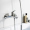 EMKE Badewannenarmatur Duscharmatur, Mischbatterie Badewanne Armatur, Wasserhahn Bad Wandmontage, Aufputz Einhebelmischer Wannenarmatur Dusche Chrom