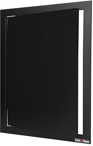 KOTARBAU® Revisionstür 30x40 cm Revisionsklappe Trockenbau Schwarz Kunststoff Wartungsklappe Revisionsdeckel Serviceklappe Revitür Reinigungsklappe