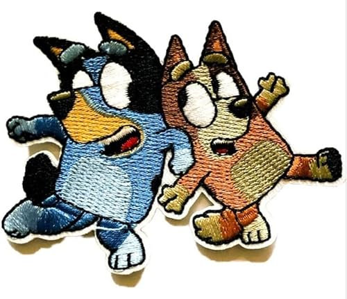 Hobbies and Patch Iron On Embroidered Patch Bingo And Dog Blue Play Time Cartoon Iron On Sew On Decoration Backpack Sweatshirt Knit Bag Jacket Jeans Applique
