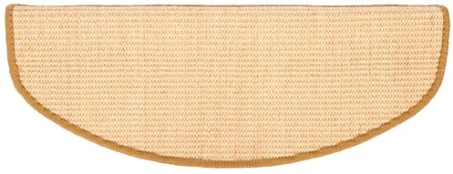 SAFAVIEH Stair Treads - Set of 3, 1' x 2'2 Non-Slip Indoor Accent Rugs, Handmade Sisal Natural Fiber, Durable & Decorative for Staircases (STT102A-SET3)