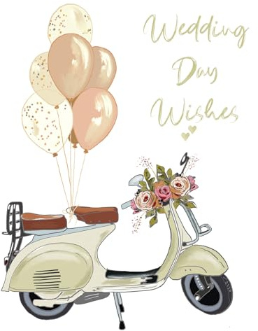 Ambiente Serviette Wedding Day Wishes 20 Stk. 33x33 cm Papier einseitig bedruckt weiß Rückseite viertel Motiv ganzjährig ideal für Decoupage-Technik