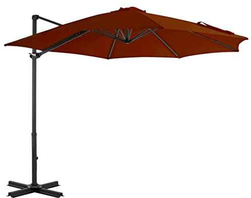 CBLDF Ampelschirm mit Aluminiumstange terrakotta 300 cm