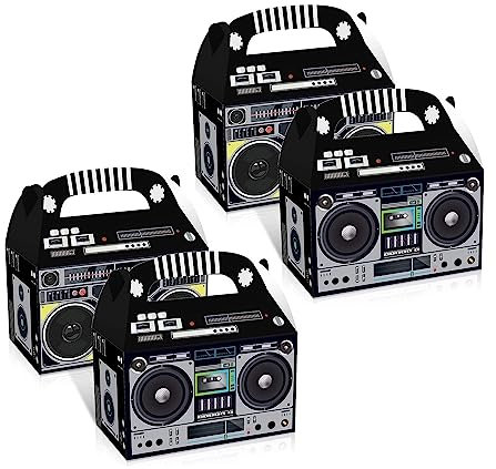 Droagoct 80Er-Jahre-Party-Dekoration, Neuheit, Boom-Geschenkbox, Vintage-Dekoration, SüßIgkeiten-Tischdekoration, 80Er-Jahre, 24 StüCk