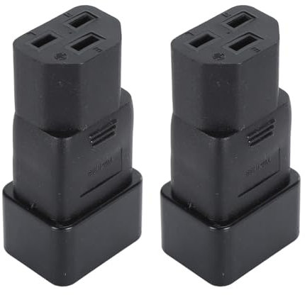 IEC320 C20 auf C21 AC-Adapter, 2 Stück C20 auf C21 Professioneller Netzstecker-Adapter, IEC320 C20 auf IEC320 C21 Stecker-Adapter für USV-Stromversorgung, PDU, Server, Monitore,