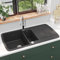Gecheer Fregadero de Cocina con Dos Senos de Granito,Encimera Cocina,Mueble Pila lavadero,Type 1
