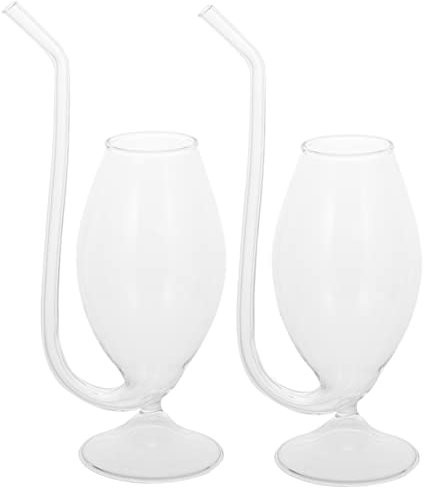 Garneck 2 Pièces gobelet de vampire calice de vin unique tasse à vin design paille tube verre personnalisé verre originaux verres à vin rouge verres à cocktails tasses exquises verre à vin