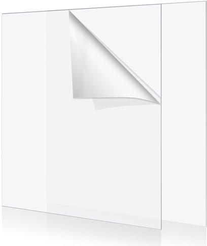 ASelected 2 Pcs Clear Acrylic Sheets A2, 2mm Transparent Sheets for Drawing, Printing, Craft DIY, Picture Frame etc (59.4 x 42cm)