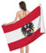 Lsjuee Flagge von Österreich Strandtuch absorbiert Wasser, schnell trocknendes Badetuch, für Strand, Schwimmbad, Camping