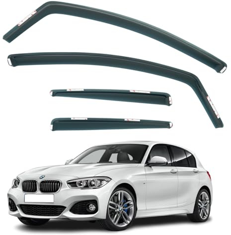 Set Of 4 Wind Deflectors Compatible with BMW 1-Series F20 5-door Hatchback 2013 2014 2015 2016 2017 2018 2019 Models