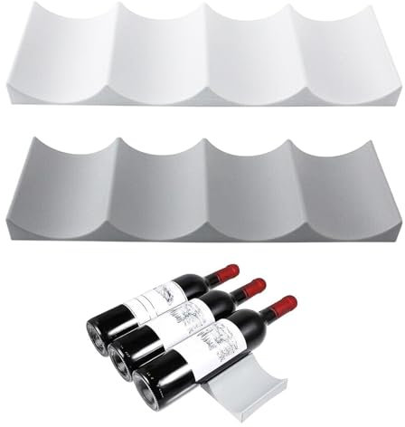 GmwyCzV 2 Pièces Range Bouteille Frigo, Porte Bouteille Vin, Porte Bouteille Frigo, Antidérapant Rangement Bouteille Frigo en Plastique, Jusqu’à 10 Bouteilles, pour Cuisine, Frigo, Comptoir, Armoire