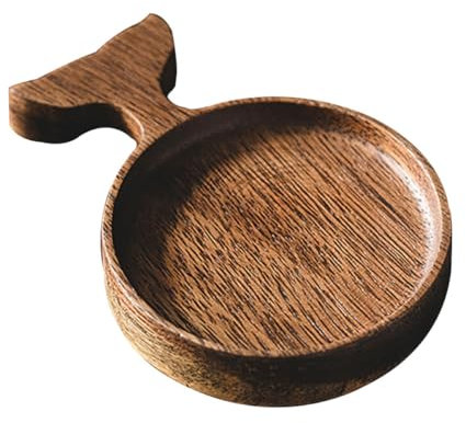 IMIKEYA Piatto Per Salsa in Legno a Forma Di Pesce, Mini Piattino Chic Per Condimenti, Ciotola Per Immersione Decorativa Per Cucina, Feste e Campeggio, Contenitore Sicuro e Naturale Per Spezie e Snack