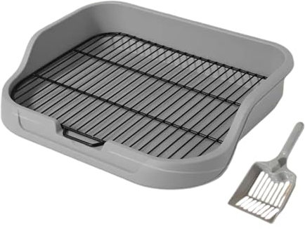 JISADER Toilette per Cani, vaschetta per i bisognini dei Cani, lettiera per Cani, Portatile, Facile da Pulire, Toilette per Animali Domestici, lettiera per, Piccola Recinzione