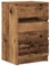 vidaXL Nachttisch mit 3 Schubladen Altholz-Optik 39x35x65 cm, Nachtschrank, Nachtkommode, Betttisch, Nachtkonsole, Bettschrank