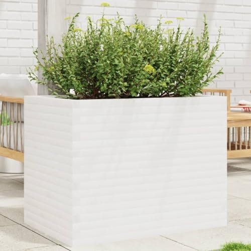 Generisch jiangboyue-3282500 Jardinière en pin massif Blanc 90 x 60 x 68,5 cm