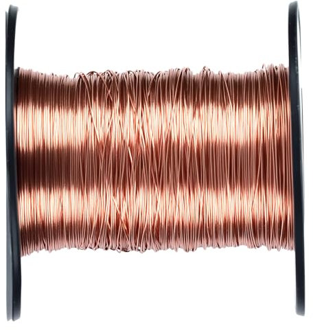 QWORK® Alambre de Cobre Puro al 99,9%, 0,3mm x 100m, Alta Conductividad, Cable de Cobre T2 para Manualidades y Ingeniería Eléctrica