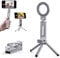 Treppiede magnetico per iPhone serie 12-16, treppiede magnetico per iPhone con rotazione a 360°, treppiede magnetico pieghevole per telefono tascabile (argento)