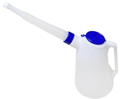 AsrMyjcx Réservoir D'huile avec échelle de Mesure et Bec Verseur pour Véhicules, 2 L