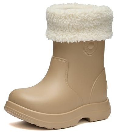 Ladeheid x Camminare Kinder Gummistiefel aus leichtem EVA warm gefüttert wasserdicht und sicher geführt durch rutschfeste Sohle ideal für kalte Tage und Schnee LA-CA-19