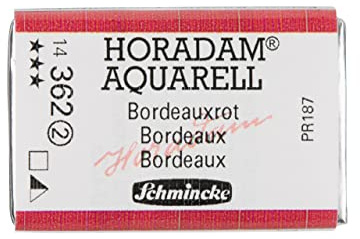 Schmincke - HORADAM® AQUARELL - finest artists' watercolour paints, 362 Bordeaux, 14 362 043, 1/1 pan