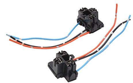 sourcing map 2pcs 3 Terminaux plastique Prise phare H4 Voiture Ampoule Brouillard douille faisceau câblage
