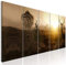 decomonkey Bilder Hirsch 200x80 cm XXL 5 Teilig Leinwandbilder Bild auf Leinwand Wandbild Kunstdruck Wanddeko Wand Wohnzimmer Wanddekoration Deko Natur Landschaft