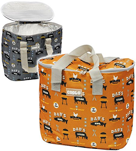 XXL - 24 Liter Kühltasche & Warmhaltetasche/Thermotasche - isoliert - BBQ - Dad´s Steak - bunt - Einkaufstasche/Einkaufskorb faltbar - Thermo - Isol..