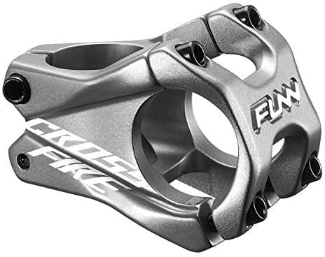 Funn Crossfire Mountain Bike Stem with 31.8mm Bar Clamp - Durable and Lightweight Alloy Bike Stem for Mountain Bike and BMX Bike, Length 35mm stem (Gray)