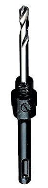 Starrett A1-1E Hole Saws Arbor - SDS-PLUS Shank 8.75mm Hex Arbor For 14-30mm Holesaws with Extra Length HSS Pilot Drill Bit - Quick Change Mandrel