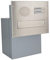 F-042 Edelstahl Mauerdurchwurf Briefkasten mit 2 Klingeln & Sprechsieb (Tiefe: 27-40,5 cm) - LETTERBOX24.de