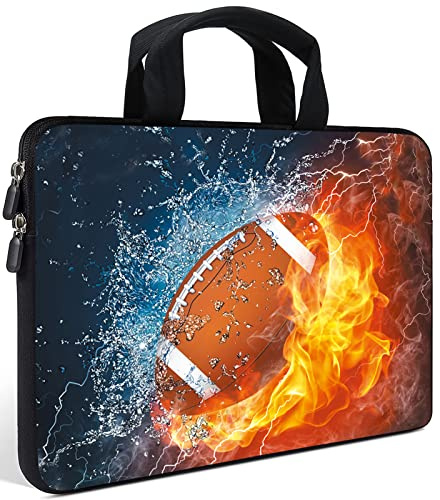 AMARY14 15 15.4 15.6 inch Laptop Handle Bag Computer Protect Case Pouch Holder Notebook Sleeve Neoprene Cover Soft Carrying Travel Case for Dell Lenovo Toshiba HP Chromebook ASUS Acer (Football)