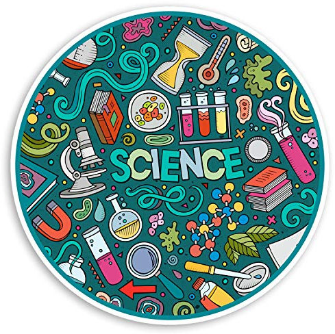 2 x 10cm Science Vinyl Stickers - Biology Chemistry Teacher Uni Sticker #30697 (10cm Wide)