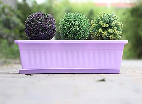 Blumenkasten, Kunststoff, 48,3 cm, für Fensterbank, Garten, Balkon, Zuhause, Büro, Innen- und Außenbereich, Violett