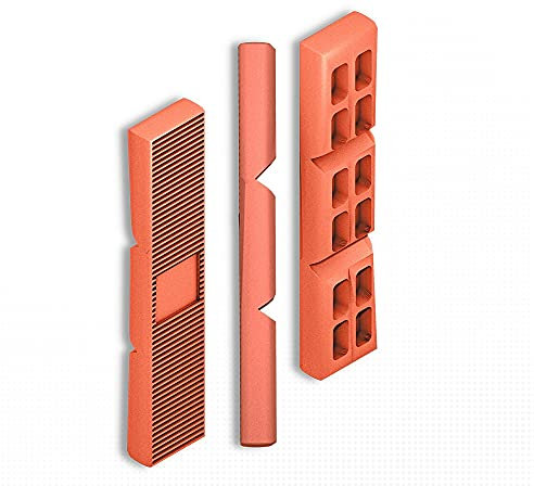 DOJA BARCELONA | Cales de Vitrage 10mm | Orange | 100 Pcs | Blocs d'Écartement en Plastique, Entretoise Polypropylene | Plaques d'Espacement avec Points de Rupture pour Rangement, Équilibrage...